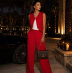 Red Linen Set