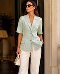 Mint Linen Blazer