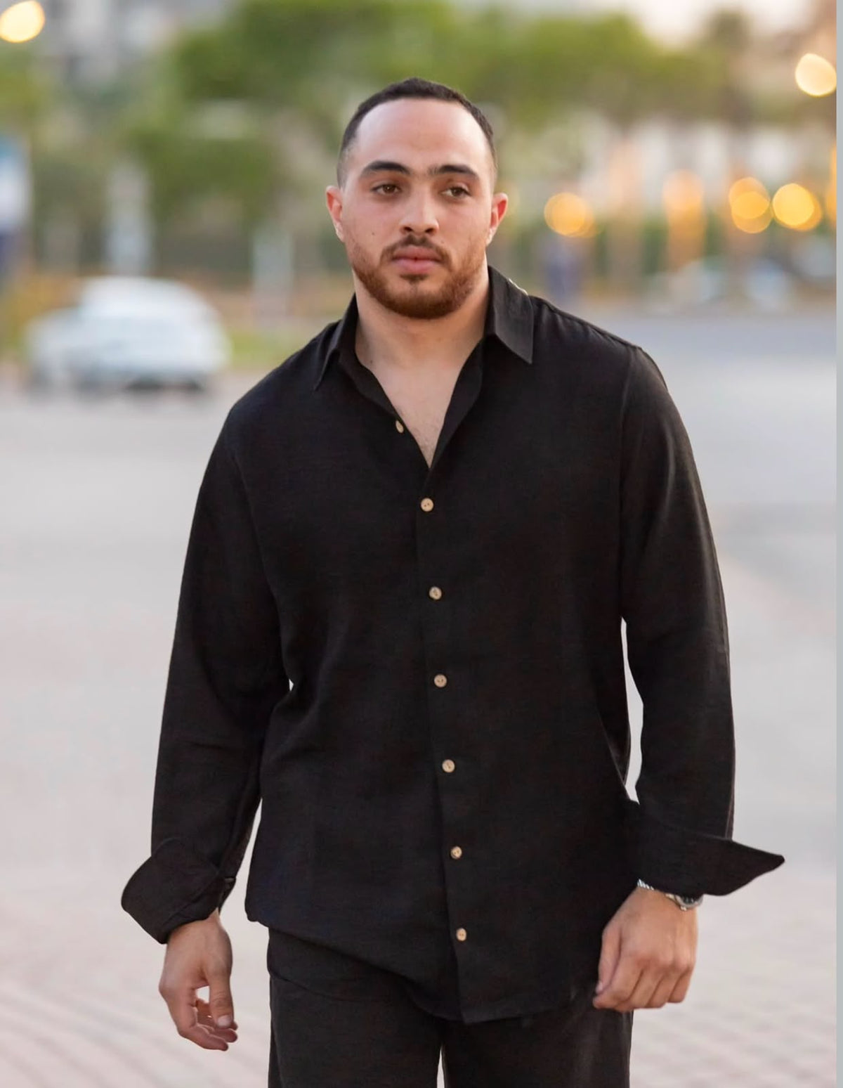 Black Linen Set