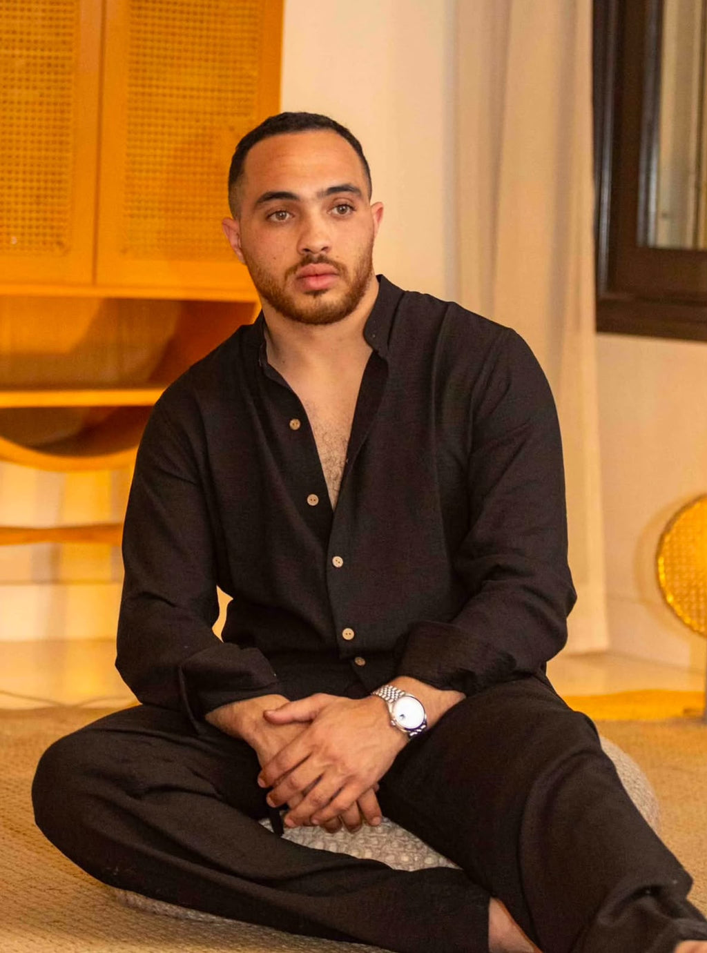 Black Linen Set