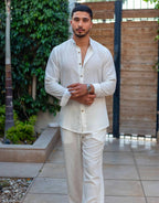 White Linen Set