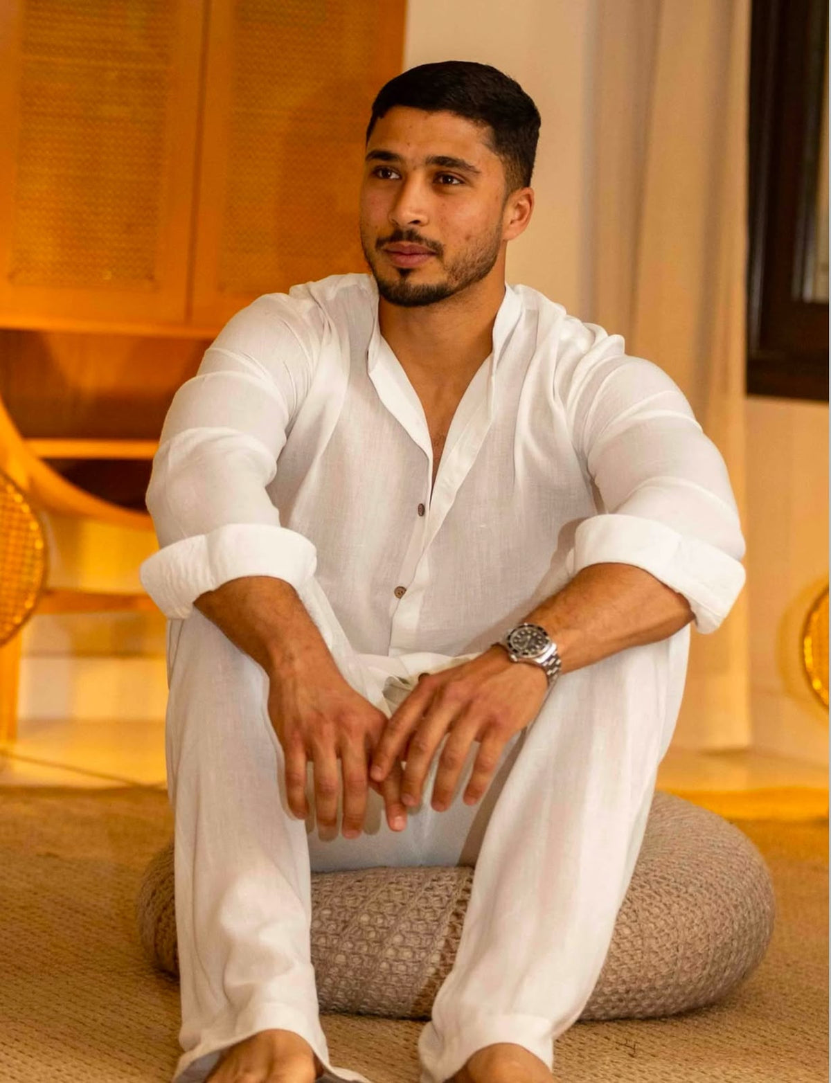 White Linen Set