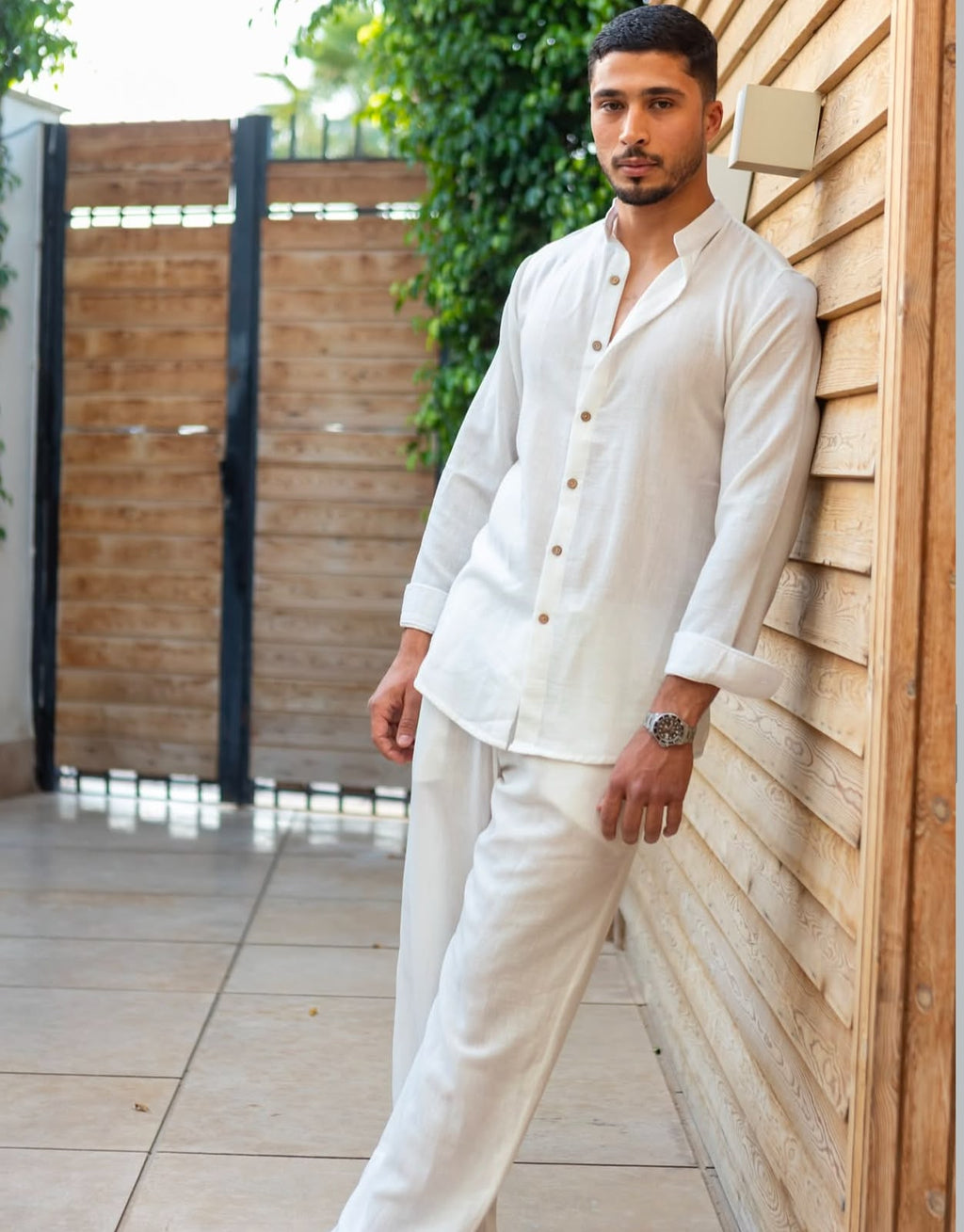 White Linen Set