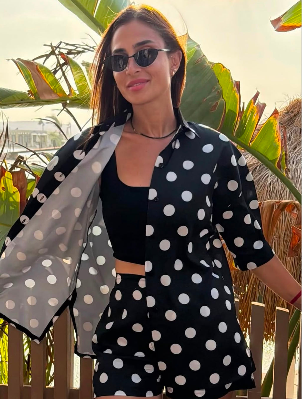 Black Polka Dots Set