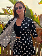 Black Polka Dots Set