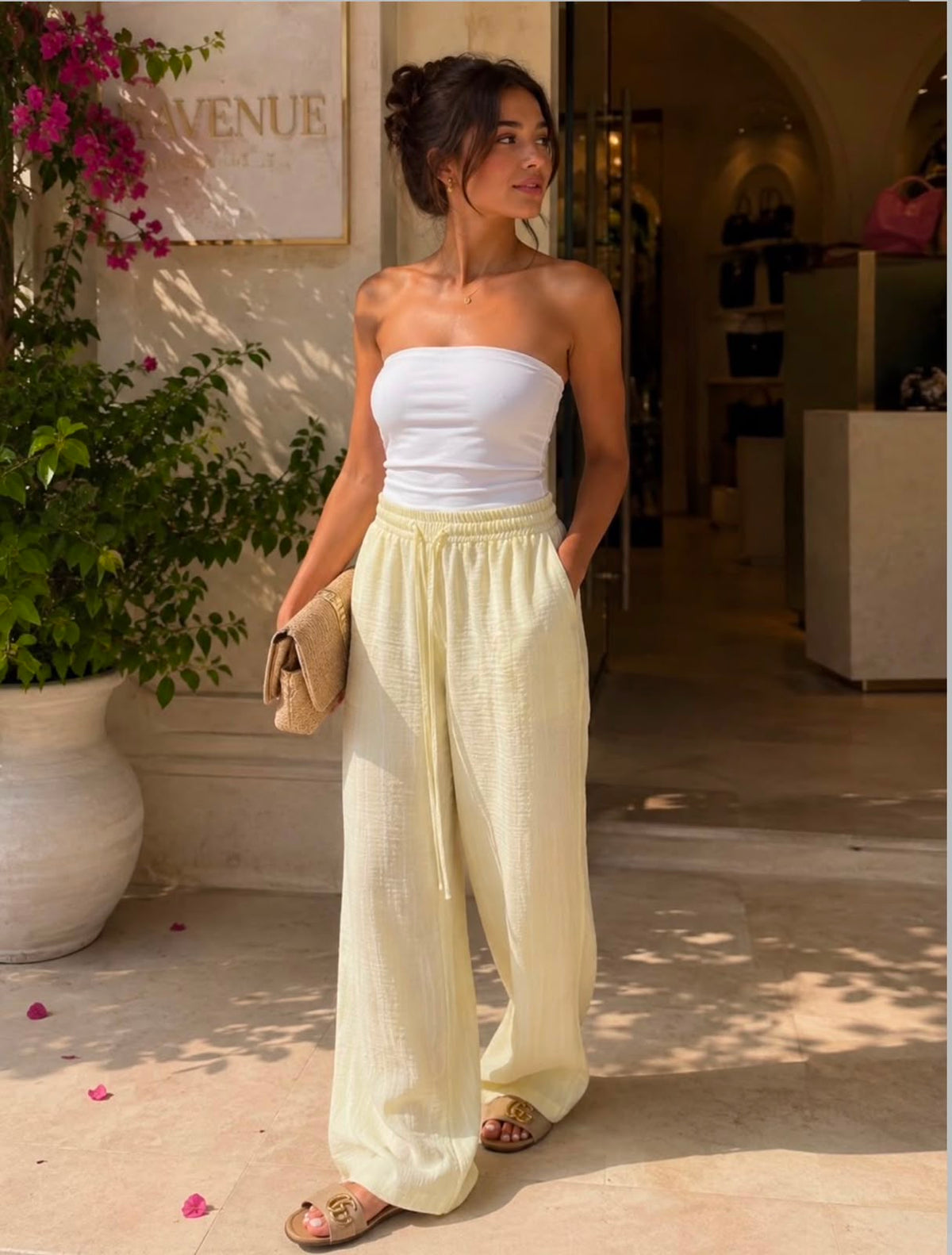 Striped Linen Pants